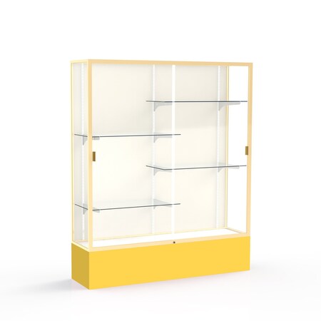 Ghent Spirit Floor Display Case 60x72x16, Plaque, Champange 375PB-GD-GR
