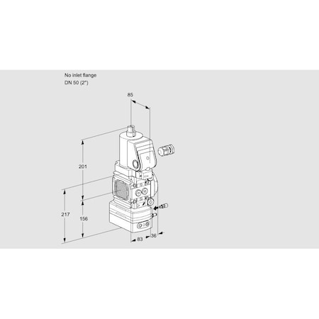Honeywell Kromschroder Gas Pressure Regulator & Solenoid Valve, 50mm, 24V DC, IP65 Rated KS88021706