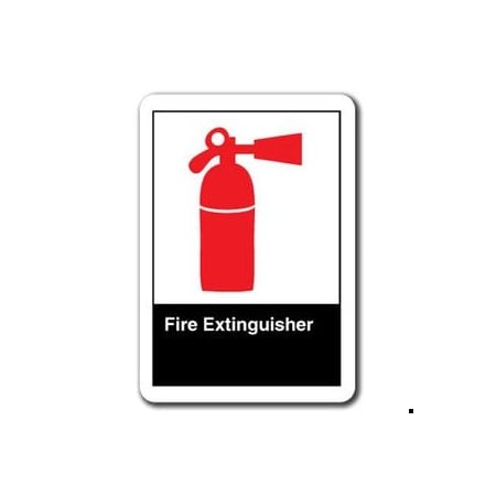 Signmission Fire Extinguisher 7inx10in Plastic Safety Sign ansi osha, 7" L, 10" H, ANSI-710 Fire Extinguisher ANSI-710 Fire Extinguisher