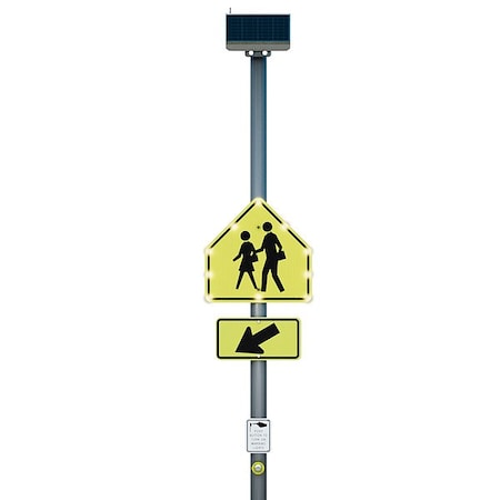 Tapco LEDCrossingSign, Yellow-Green, Solar 600666