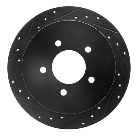 Dynamic Friction Co DFC Brake Rotor - Drilled and Slotted - Black 633-54173L