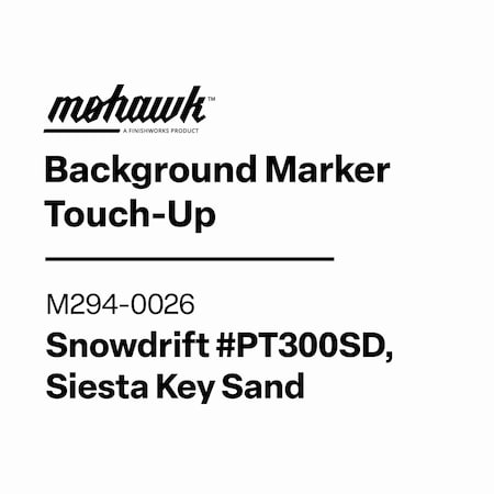 Finishworks Mohawk Background Marker Touch-Up Snowdrift #Pt300Sd, Siesta Key Sand M294-0026