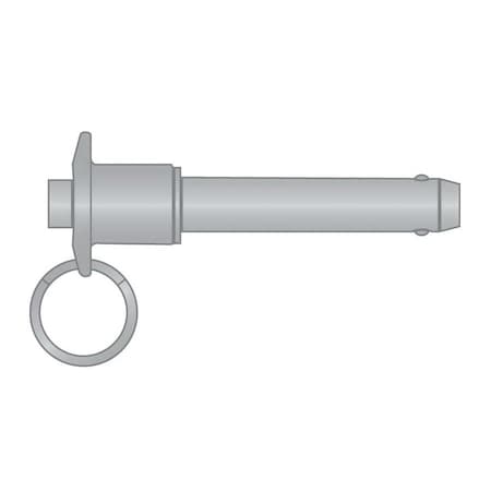 Huyett Button Head QR Pin, Passivated 17-4 PH SS, .5 Dia x 2.5 Usable L x 2.960 Shk L PLBS-0500-2500