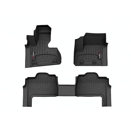 Weathertech Black, Front and Rear Floorliners for Vinyl Floors 441861-1-2V