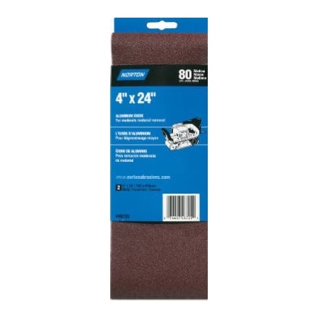 Norton Abrasives 2Pk 4X24 80G Sand Belt 07660702234