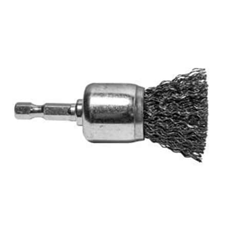 Century Drill & Tool 1 in. Coarse .0118 Wire End Brush Hex Shank, 2PK CY76201