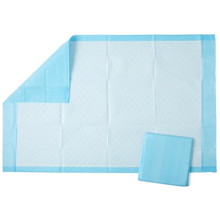 Medline Protection Plus Underpad, Moderate Absorbency, 23in x 36in, Blue, 25PK MSC281232H