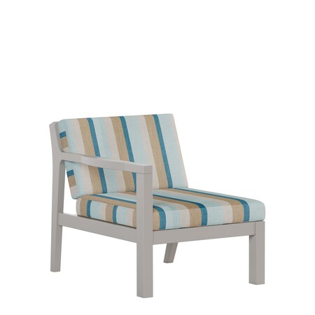 Polybird BREEZE DEEP SEAT SECTIONAL PIECE RIGHT CHAIR        LIGHT GRAY POLYBIRD P102-LG-GAMI