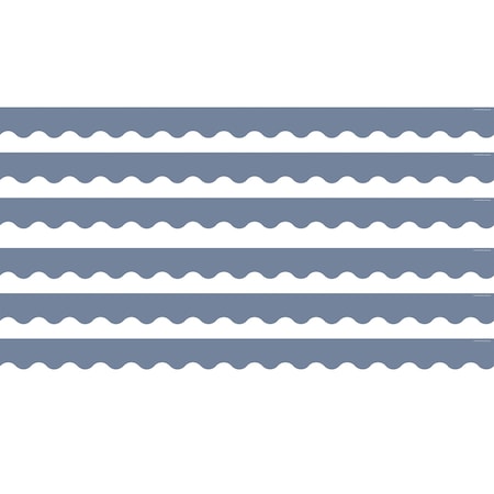 Teacher Created Resources Aegean Blue Scalloped Border Trim, 35 Feet Per Pack, 6PK TCR6685