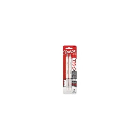 Sharpie S-Gel Pen, 0.7 mm Medium Pen Point, Retractable, Black Ink, White Barrel, 6PK 2144799