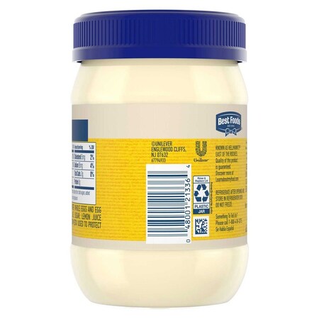 Best Foods Real Mayonnaise, 15 Ounce Tub, 12PK 4800121335