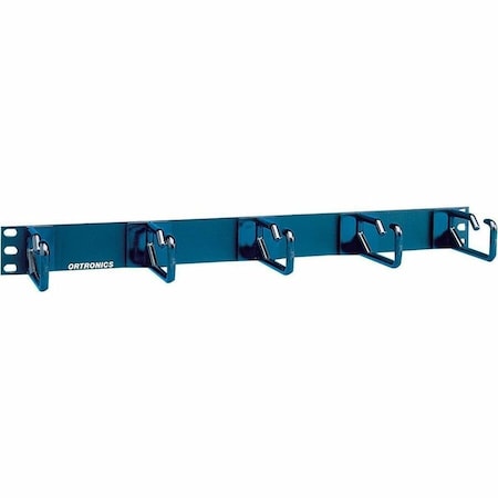 Ortronics CABLE MGMT PANEL HORIZONTAL 1U, 1.7"H X 2.70"D WITH 5 PLASTIC 808004759