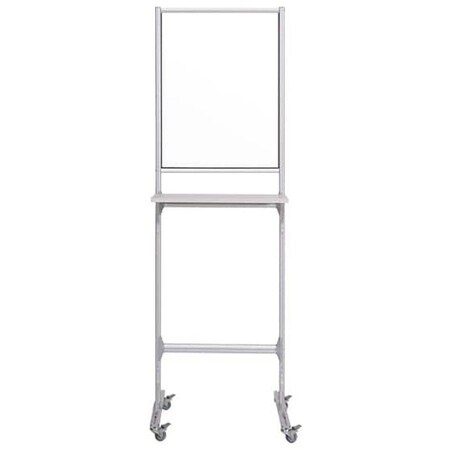 Mastervision Protector Glass Workstation Standing W/Trans (21.6''x28.3'') Wheels SUP3503