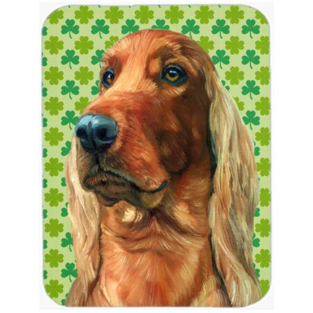 Carolines Treasures Irish Setter St. Patricks Day Shamrock Glass Cutting Board- Large LH9569LCB
