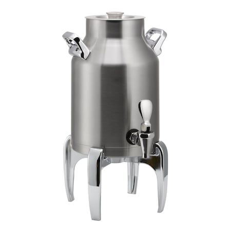 Service Ideas Thermo-Urn Dairy Dispenser 1.5-Gallon Vacuum Insulated Dispenser, Modern Leg in Brushed Stainless DD15BSMD