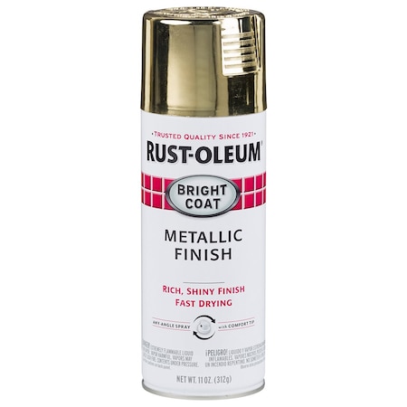 Stops Rust 11 Oz Rust-Oleum Brands Gold Bright Coat Spray, Metallic Finish 7710830
