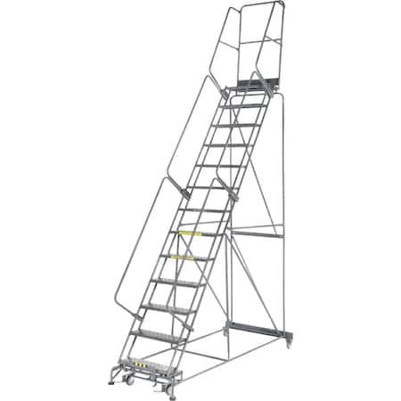 Ballymore Safety Rolling Ladder, Steel, 130 in.H 134014P