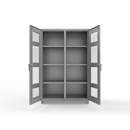 Strong Hold 14 GA Extra Heavy Duty Double Shift Clear View Cabinet 46-DS-LD-246-L