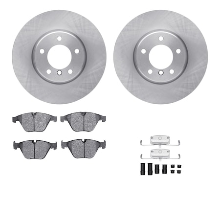 Dynamic Friction Co DFC Rotors with EURO 5000 Ceramic Brake Pads includes Hardware 6612-31235