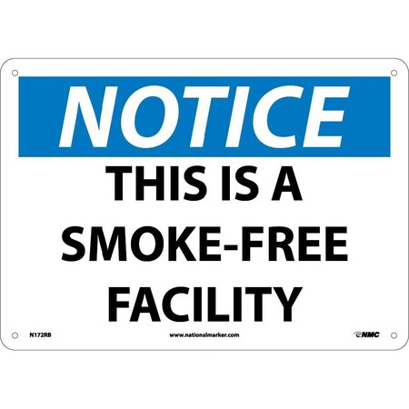 Nmc Notice This Is A Smoke-Free Facility Sign, N172RB N172RB