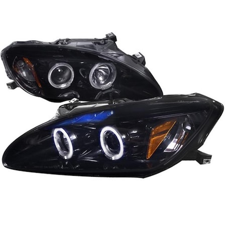 Overtime Smoke Gloss Black Housing Projector Headlights for 04 to 09 Honda S2000, 10 x 25 x 26 in. OV126226