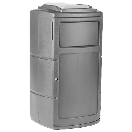 Commercial Zone Products PolyTec(TM) 25 gal Square Outdoor Can, Gray, Polyethylene, 21 1/2 in 775903SE