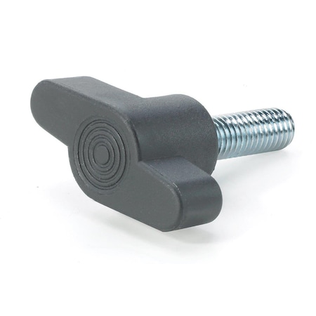 Morton Black Thermoplastic T-Knob with Stud, M6 X 1.0 Thread, 30 mm Thread Length, 35 mm Head 373506030