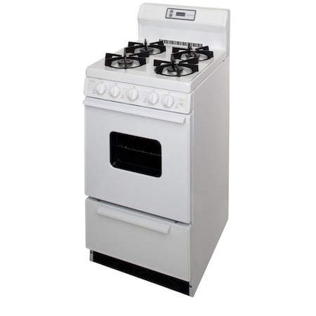 Premier Gas Range, Four 9100 BTU Sealed Burners, 20 inW x 44 inH x 24.5 inD, 2.42 cu. Ft., White 805734