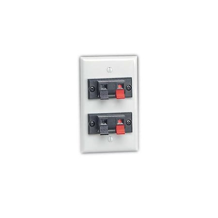 Leviton Audio/Video Wallplate, Standard Size, Gang 1, White 40952-2PW