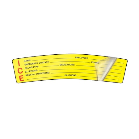 Accuform SELFLAMINATING HELMET STICKERS ICE 1 LHTL251