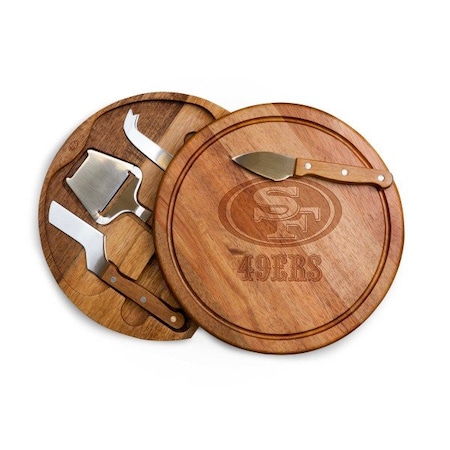 Picnic Time Family Of Brands San Francisco 49ers - Acacia Circo Cheese Cutting Board & Tools Set, (Acacia Wood) 855-04-512-273-2