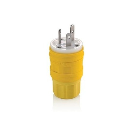 Leviton Industrial Grade Plug, Wetguard 15/10 Amp, 125/250 Volt 14W07