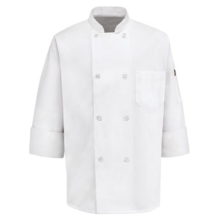 Red Kap 403Tmwht/Mens White L/S Chef Coat 0413WH RG XXL