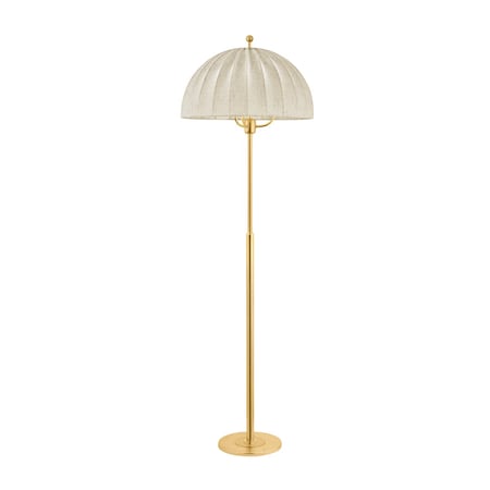 Hudson Valley Lighting Palmetto Floor Lamp in Aged Brass by Cortney Bishop CBL5853-AGB