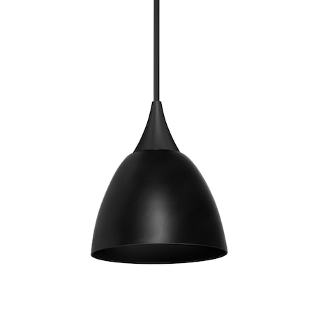 Besa Lighting Besa Divi Pendant, Metal Black, Black Finish, 1x 9W LED 1XT-1858BK-LED-BK