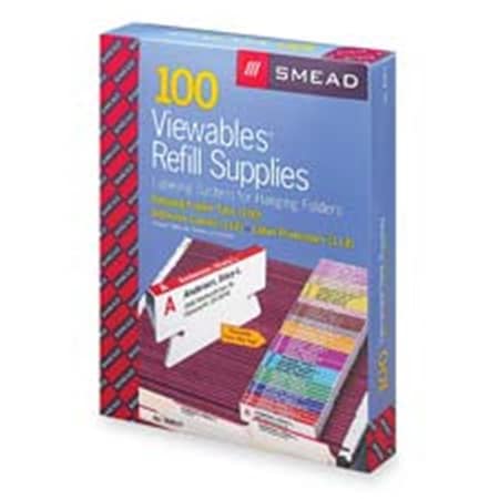 Smead Labeling System Supplies Kit- 100 Tabs- 112 Labels- White SM463227