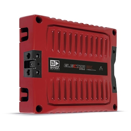 Banda ELECTRA 8K1 One Channel 11000 Watts Max 2 Ohms Car Audio Mono Amplifier RED 8K82OHMRED