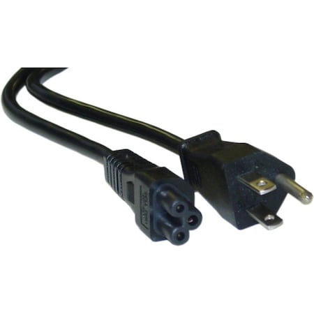 Cable Wholesale Notebook/Laptop Power Cord, NEMA 5-15P to C5, 3 Pin, 6 foot 10W1-15206