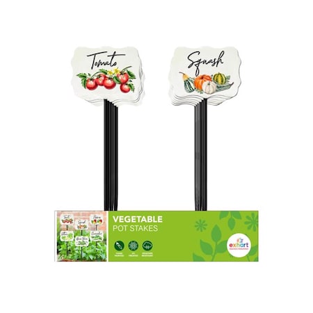 Exhart Assorted Metal 8 in. H Vegetable Pot Stake 40916-A