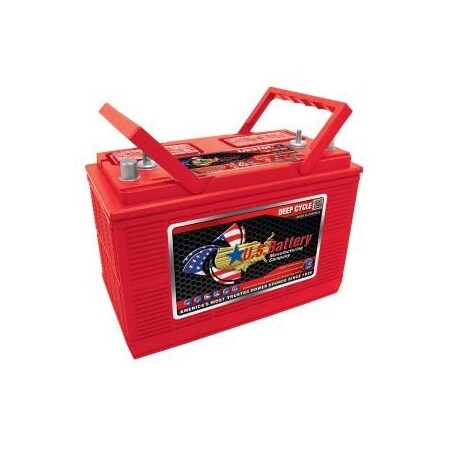 Us Battery 12V 130Ah Deep Cycle Battery, FLA, SAE/Bolt Terminal 803445
