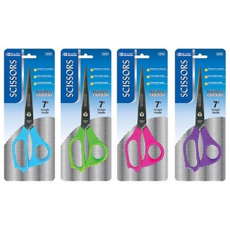 Bazic Products Bazic 7in Stainless Steel Scissors, 24PK 4433