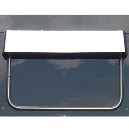 Replacement For Kenworth T600 Aerocab Year 1994 29.625 In Stainless Steel Rear Window Visor