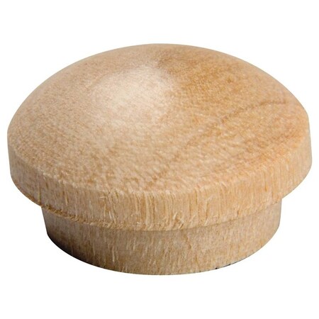 Waddell Screw Plug, Button Spoke 3/8 in Dia., Birch, Wood 8400.38 DP OAK