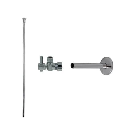 Mountain Plumbing Toilet Kit - Mini Lever 1/4 Turn Ball Valve, Angle and Riser in Champagne Bronze MT582BL-NL/CHBRZ