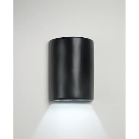 Luxury Lighting Gilly 13 in Tall Ceramic Outdoor Wall Light, Matte Black Paint Finish 102-00-MBP-ud-7