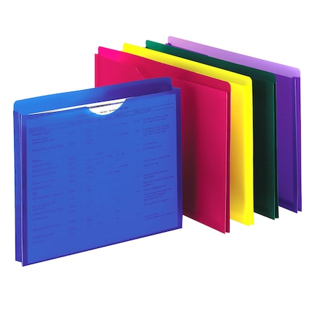 Pendaflex Poly File Jackets, Letter Size, 5 Assorted Colors, 10PK 50990
