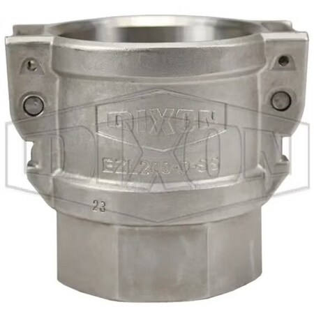 Dixon EZLink Type D Armless Cam and Groove Coupling, 3 in Nominal, Coupler x FNPT End Style, 316 SS EZL300-D-SS