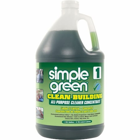 Simple Green Clean Building All-Purpose Cleaner Concentrate, Unscented, 1 gal Bottle 1210000211001