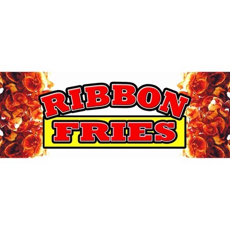 Signmission Ribbon Fries, 12 Inch, Decal D-Ribbon Fries