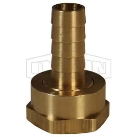 Dixon Short Shank Machined Coupling with Swivel Nut, 3/4 x 5/8 in Nominal, FNPSH x NPSM End Style, Brass,  BS546